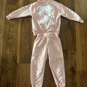 Kids off white jogging suit